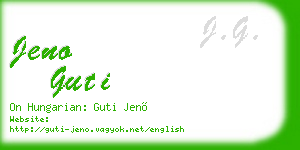 jeno guti business card